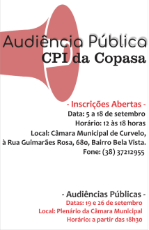 Audiência Pública - CPI da Copasa
