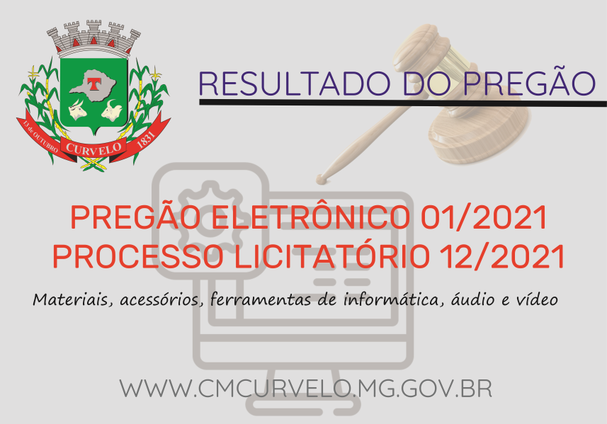 RESULTADO DE PREGÃO ELETRÔNICO 01/2021 - MATERIAS E ACESSÓRIOS DE INFORMÁTICA