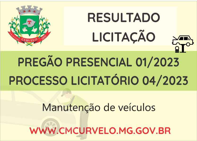 RESULTADO - PREGÃO PRESENCIAL - 01/2023 - MANUTENÇÃO DE VEÍCULOS