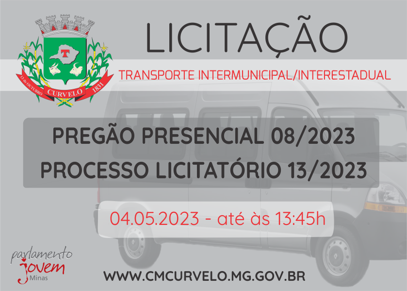 LICITAÇÃO - PREGÃO PRESENCIAL - 08/2023 - TRANSPORTE INTERMUNICIPAL E/OU INTERESTADUAL