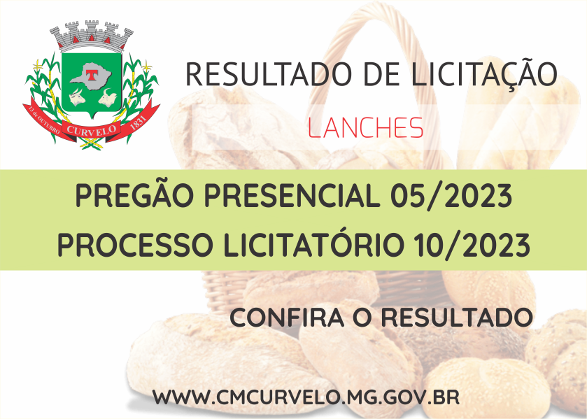 RESULTADO - PREGÃO PRESENCIAL - 05/2023 - LANCHES