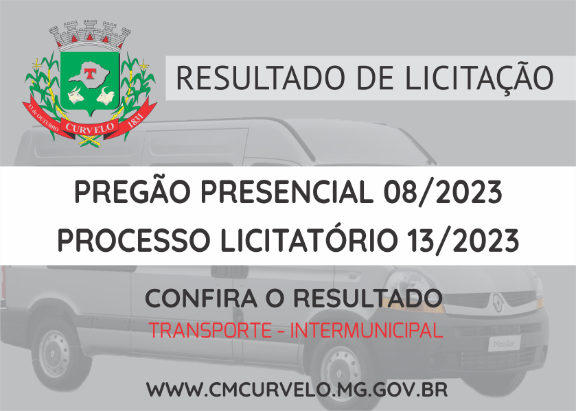 RESULTADO - PREGÃO PRESENCIAL - 13/2023 - TRANSPORTE INTERMUNICIPAL