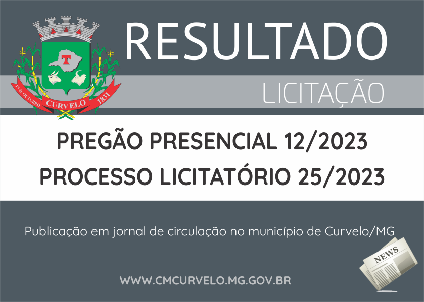 RESULTADO - PREGÃO PRESENCIAL 12/2023 - JORNAL DE CIRCULAÇÃO LOCAL