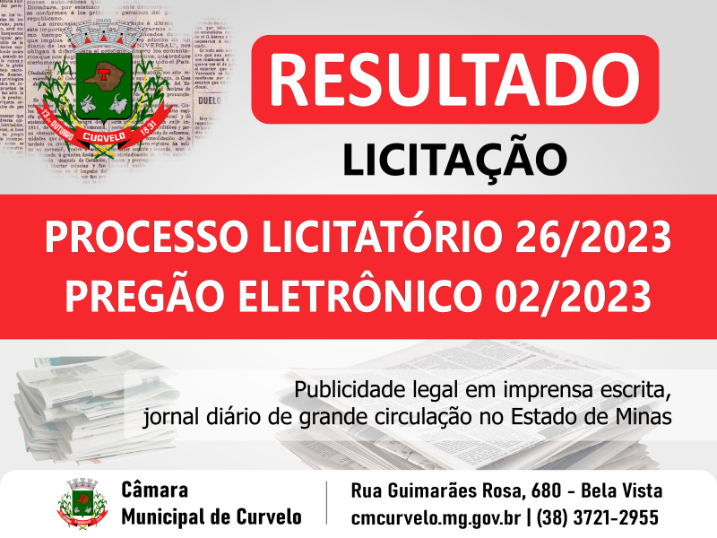 RESULTADO - PREGÃO ELETRÔNICO 02/2023 - JORNAL DE CIRCULAÇÃO ESTADUAL